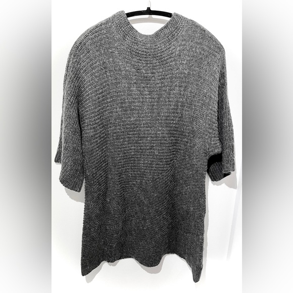 NWOT Large Simons Alpaca Wool Blend Grey Knitted Tunic/Top - Picture 2 of 5